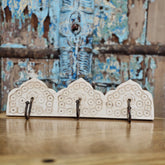 Indian Handmade Carved Solid Wood Wall Hanger 157